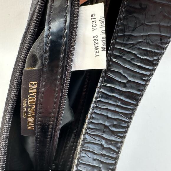 ARMANI EMPORIO shoulder bag in black with silver lettering - Picture 9 of 10